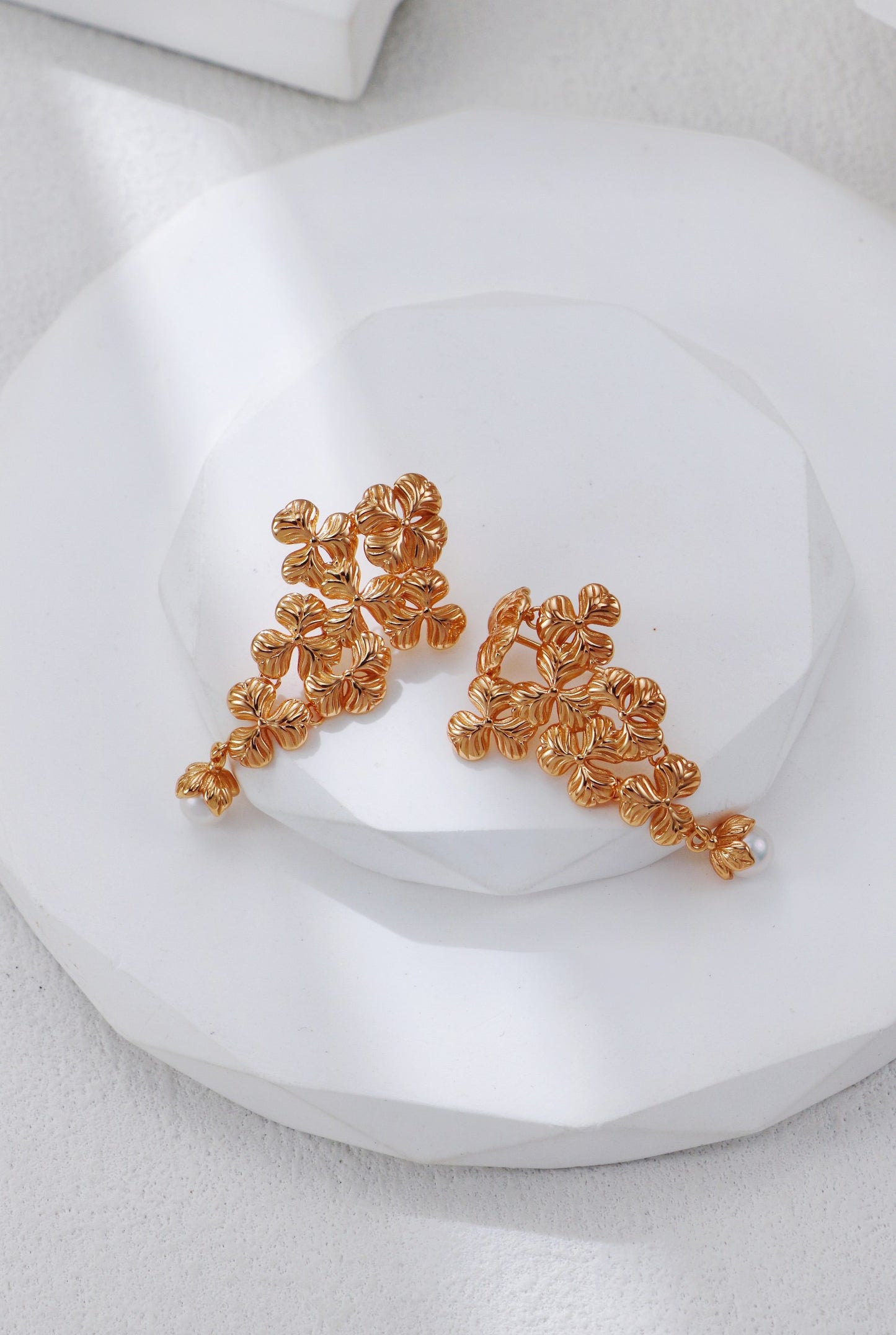 Floral Earrings and Necklace Set