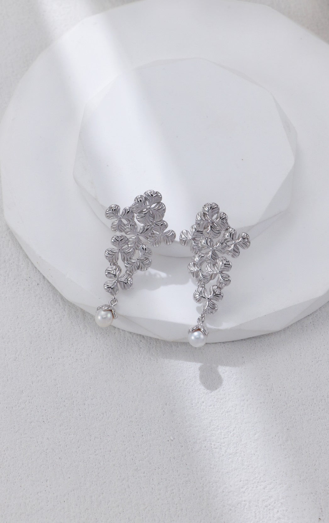 Floral Earrings and Necklace Set
