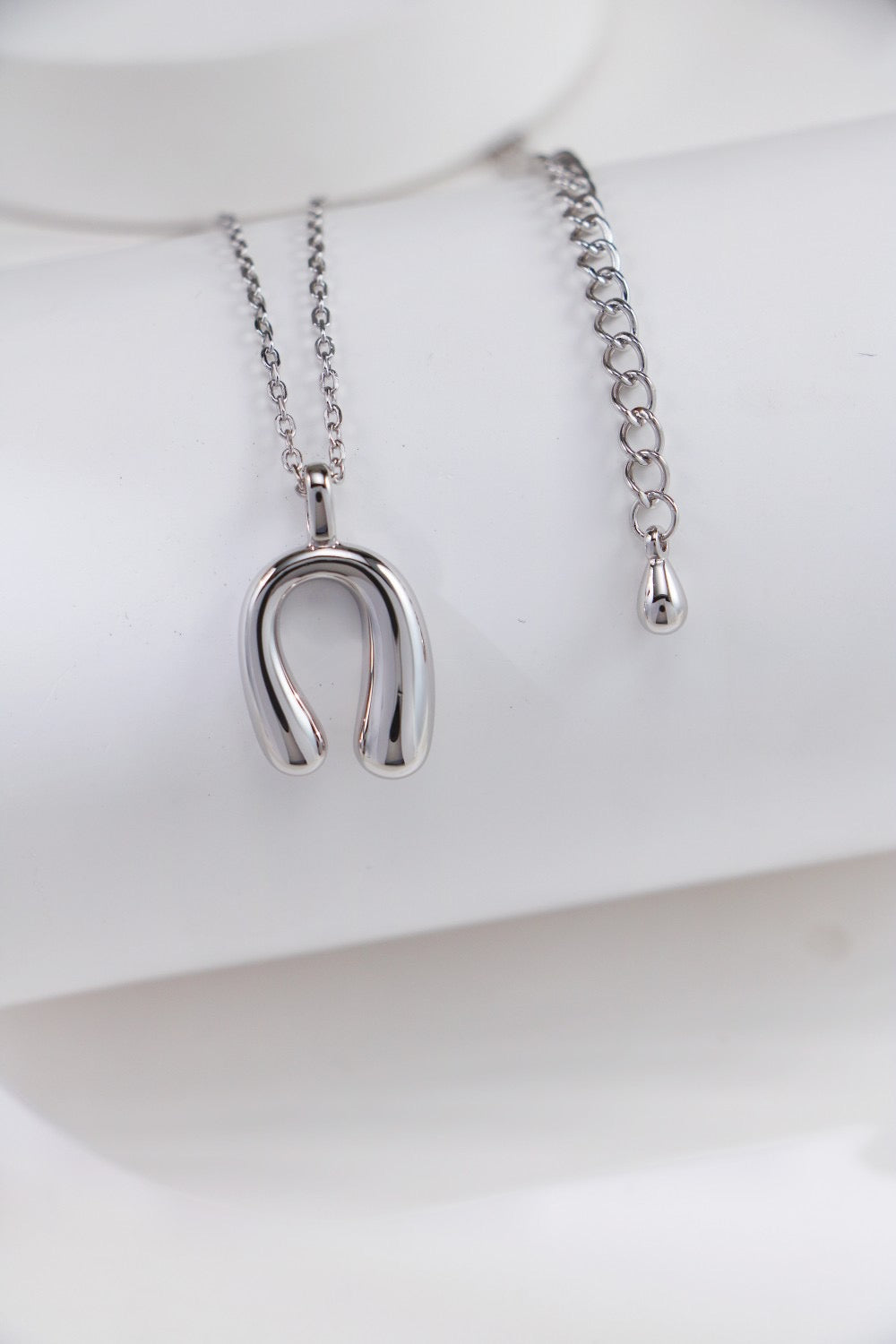 Lucky Horseshoe Jewelry Set – Handmade Gold Necklace and Matching Earrings for Women, Gift for Her, Minimalist Elegant Design