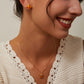 Golden Amber Earrings and Necklace Set