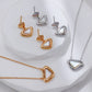 Triangle Mother of Pearl Earrings and Necklace Set