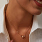 Floral Petal Zirconia Jewelry Set – Necklace, Earrings & Ring for Women, Elegant Gift, Dainty Flower Design, Bridesmaid Jewelry, Wedding Accessories