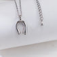 Lucky Horseshoe Jewelry Set – Handmade Gold Necklace and Matching Earrings for Women, Gift for Her, Minimalist Elegant Design