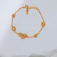 Handmade Calla Lily Chalcedony Jewelry Set Women Necklace Earrings Ring